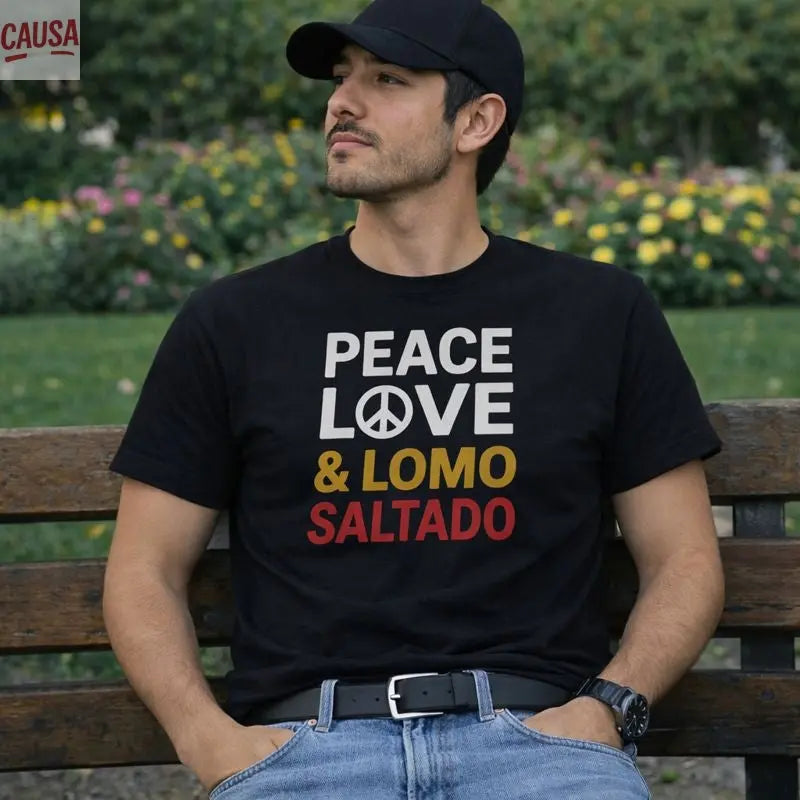 Camiseta Perú | Peace, love & lomo saltado Causa